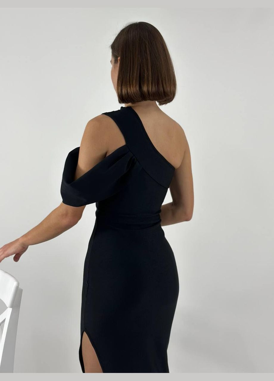 Чорна святковий, коктейльна, вечірня сукня F&P однотонна