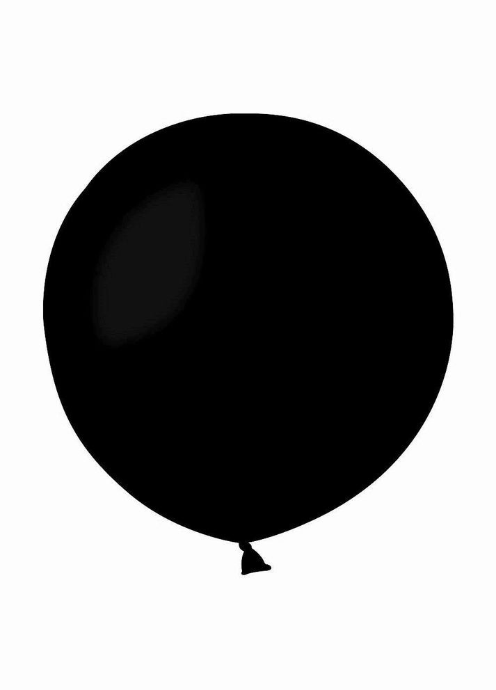 Шар минигигант пастель черный (1102-0387) 45 см Black BeriDari (293509608)