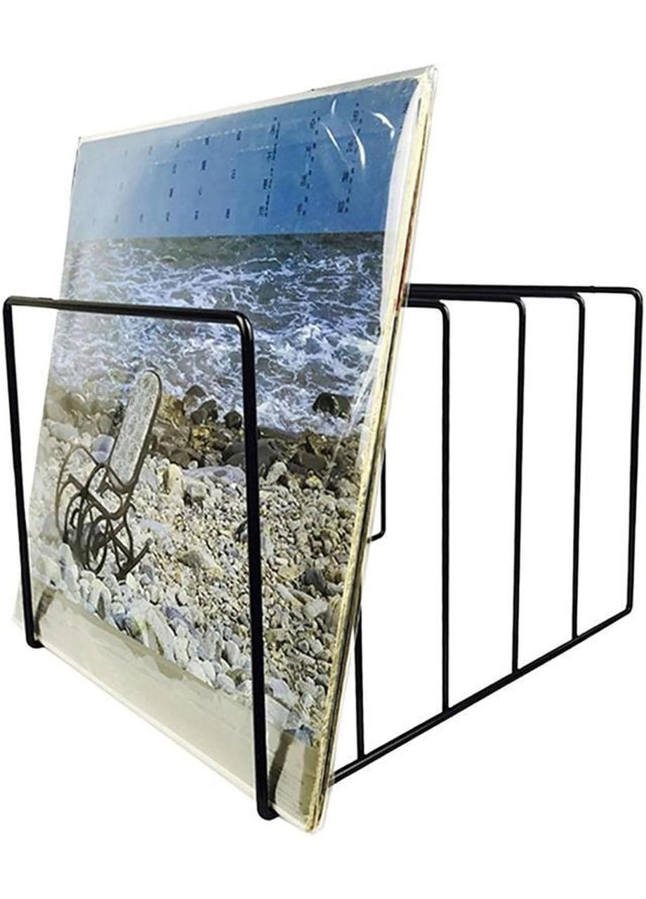 Стеллаж подставка для хранения виниловых пластинок 30х18х22 см. Black No Brand (366303992)