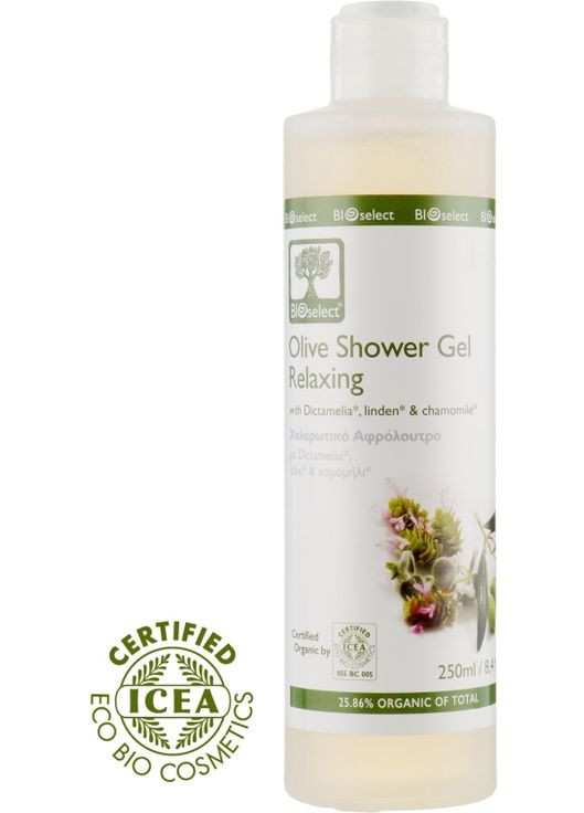 Гель для душа с Диктамелией и шалфеем Olive Shower Gel Relaxing 250ml (48949-24370) Bioselect (368659509)