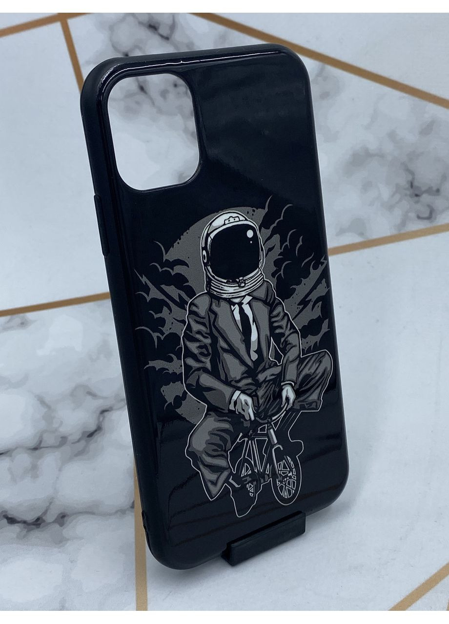 Силиконовый чехол с пластиковой задней панелью 'космонавт' на iPhone 11 Офис Glass (359494651)