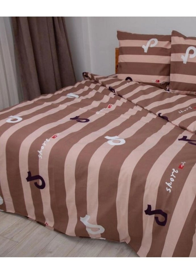 Постельное белье евро Soft dreams Line Brown 2-03859-26454 200х215 см коричневое ТЕП (336328738)