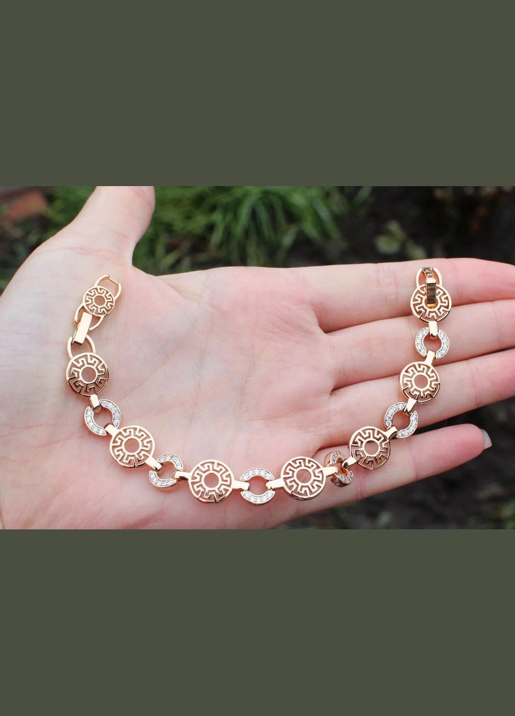 Браслет красуня гречанка 17.5 см 13 мм золотистий Xuping Jewelry (316433449)