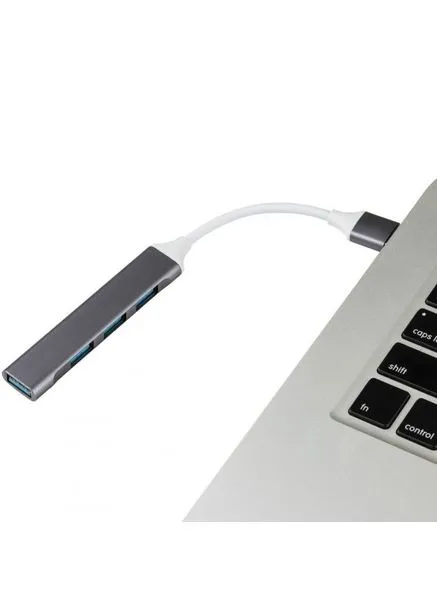 USB Type-A хаб концентратор / розгалужувач, на 4 порти USB ( Gray ) No Brand (402257707)
