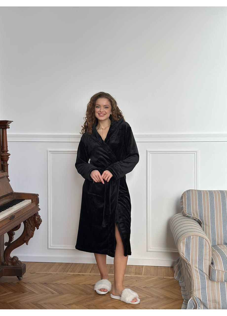 Ніжний теплий халат з капюшоном Vakko (369573785)