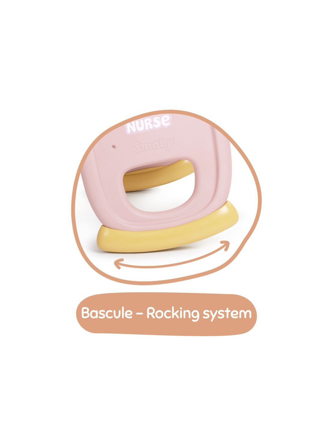 Колиска Baby Nurse. Терракотова пудра, з мобілем () Smoby 7600220390 (362003695)