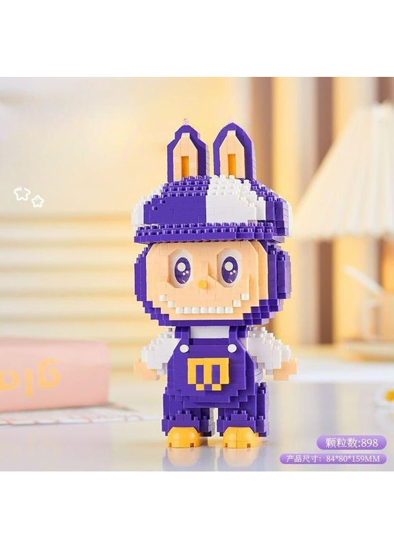 Детский 3D конструктор / пазл Лабуба синий, развивающий высотой 15.9 см Bricks (370802631)