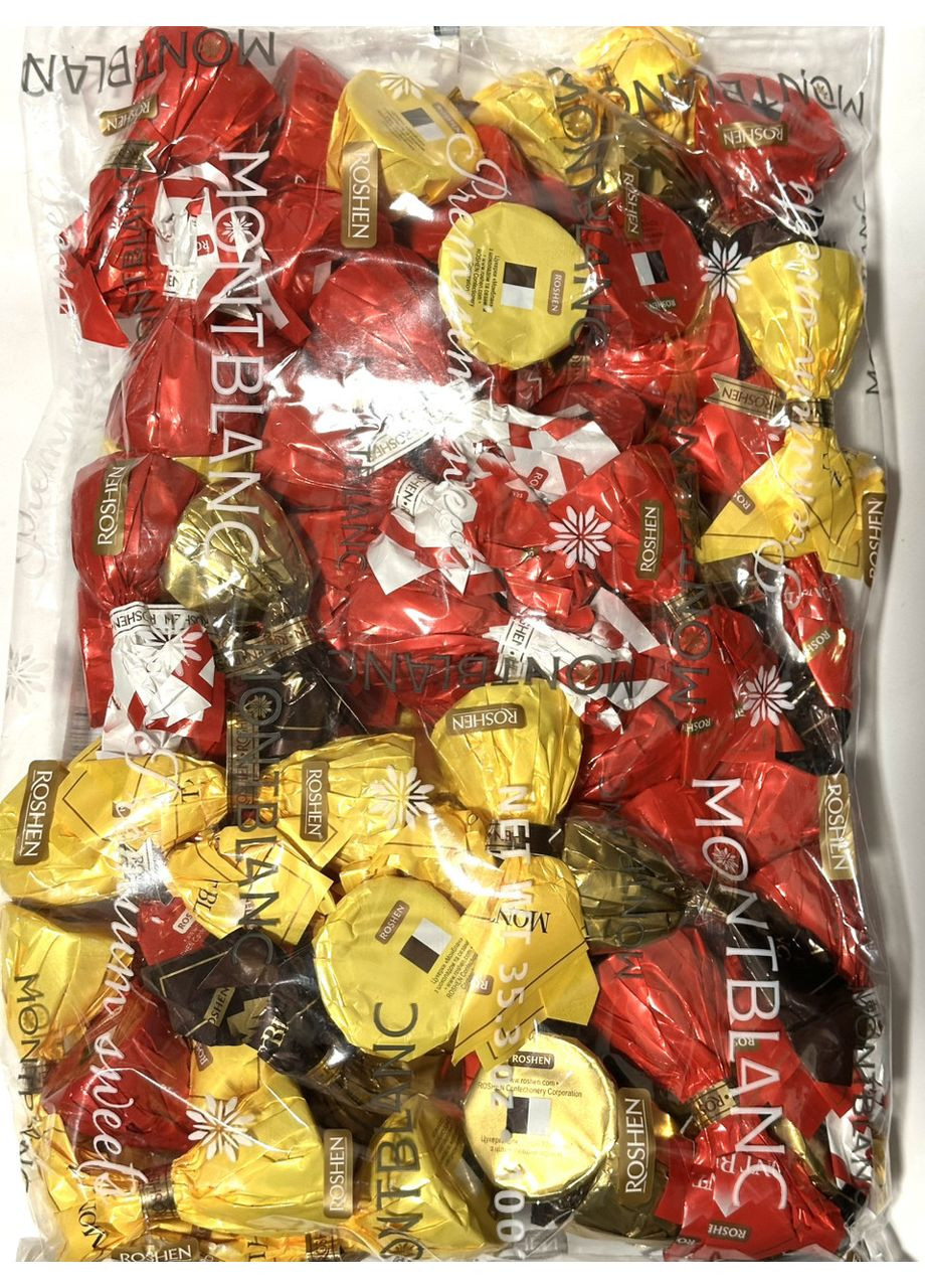 Цукерки Mont Blanc Рошен Монблан (асорті) 1 кг Roshen (368993363)