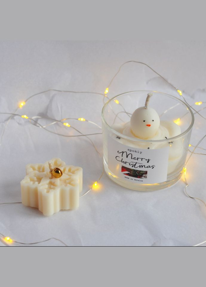 Новогодний набор свечей из соевого воска «Snow» SP2399 ручной роботы Spokiy (315135453)