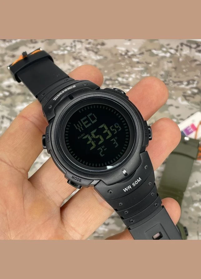 1231BK All Black Smart Watch + Compass Skmei (372946806)