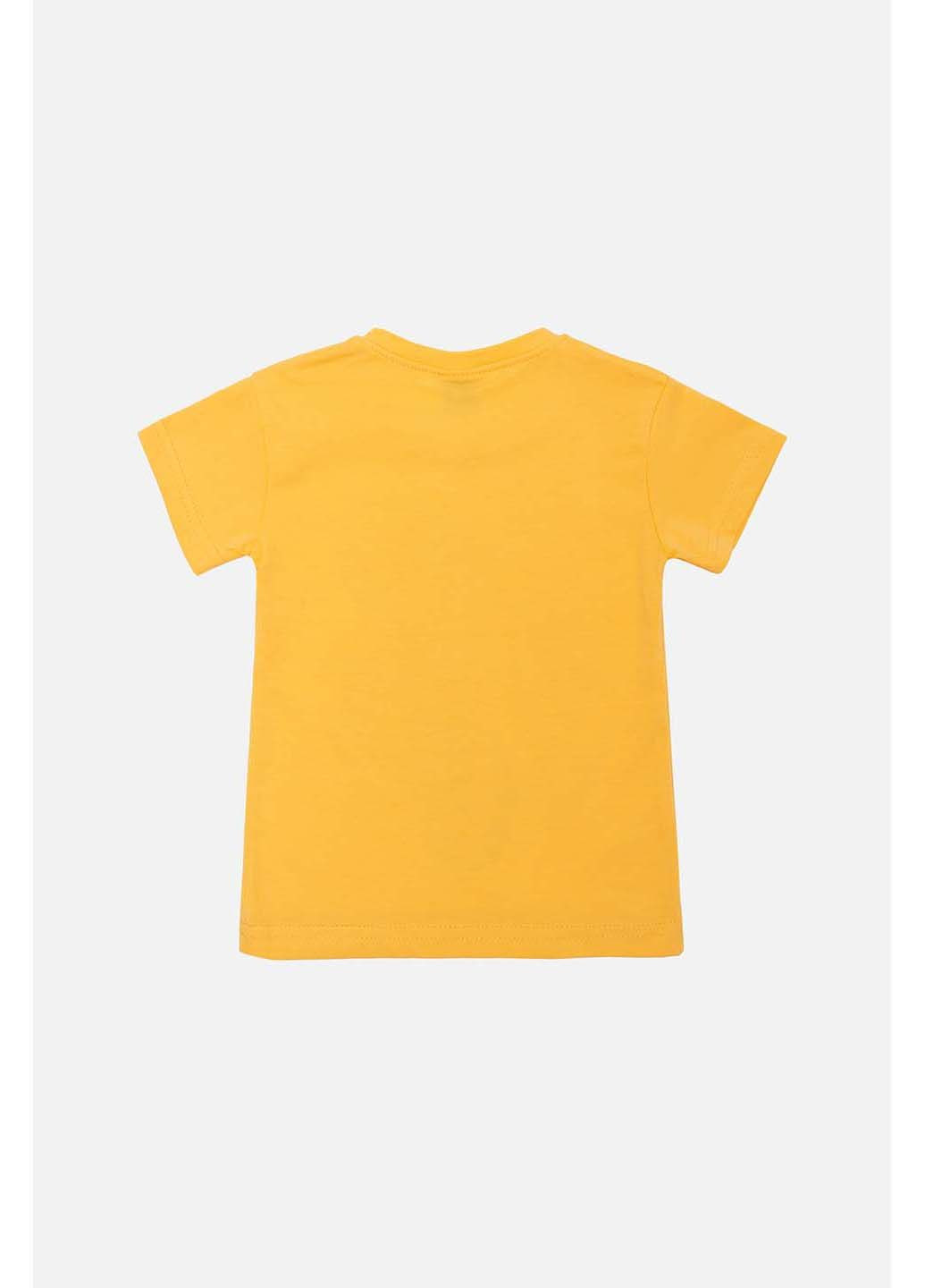 Желтая летняя футболка Galilatex