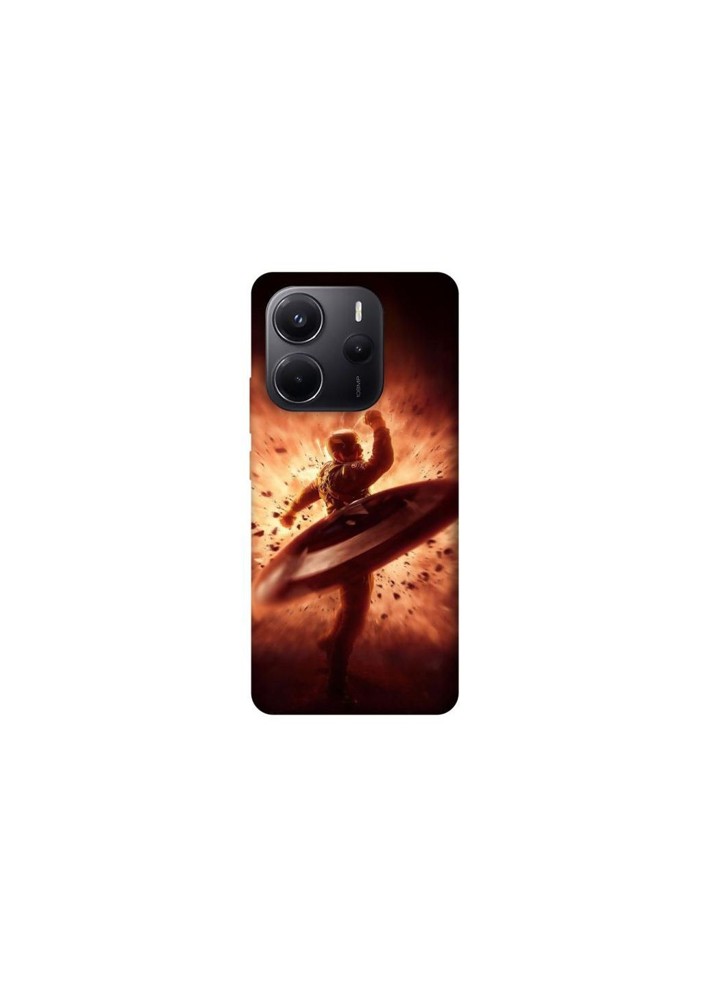 Чехол на Xiaomi Redmi Note 14 5G Captain America throw Frontalka (352223667)