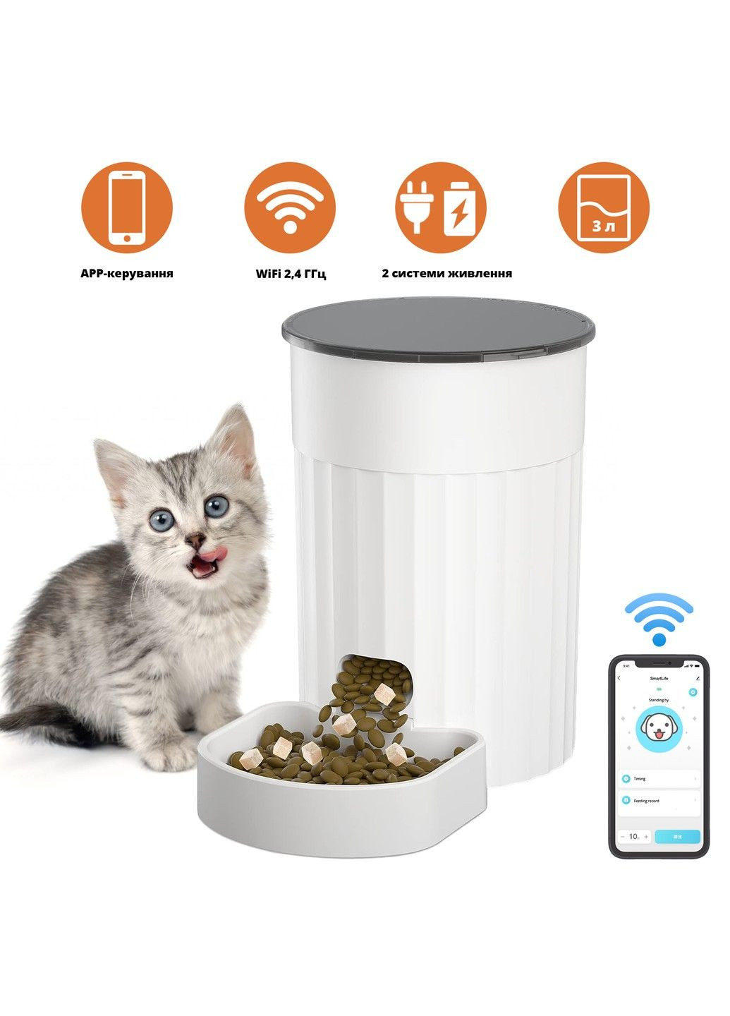 Автоматична годівниця для тварин WI-FI версія PAPIFEED (290049514)