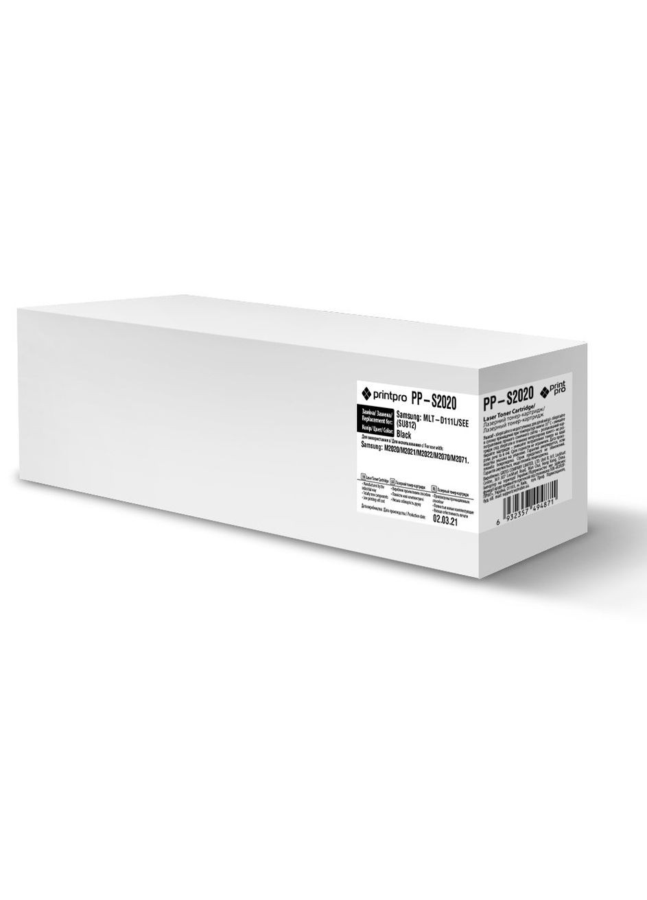 Картридж Samsung MLT-D111S, Black, SL-M2020/M2070, 1000 стор, (PP-S2020) PrintPro (315143900)