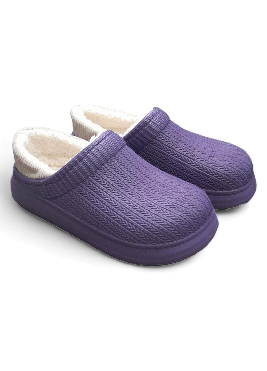 Темно-фиолетовые женские утепленные сабо style размер (24 см) серого цвета Dago
