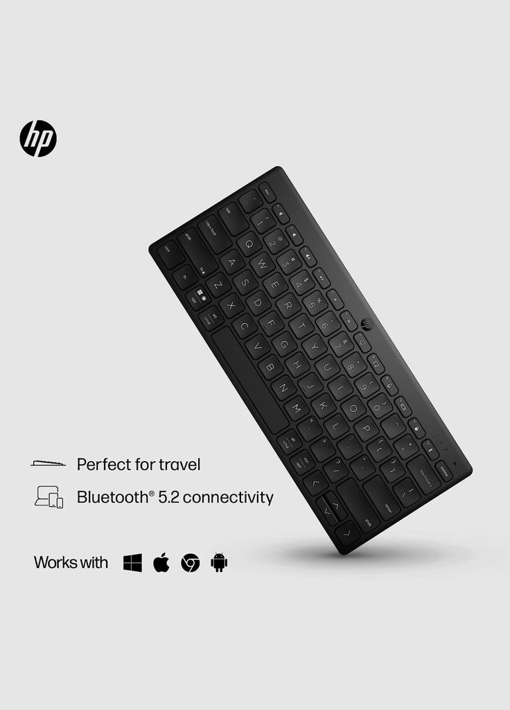 Клавиатура Compact MultiDevice Bluetooth UA Black (692S8AA) HP (280938879)