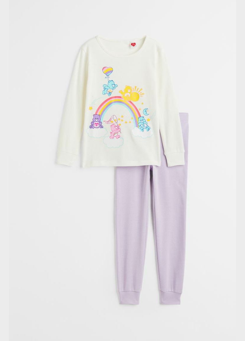 Комбинированная пижама (лонгслив и штаны) для девочки 1100751-003 H&M