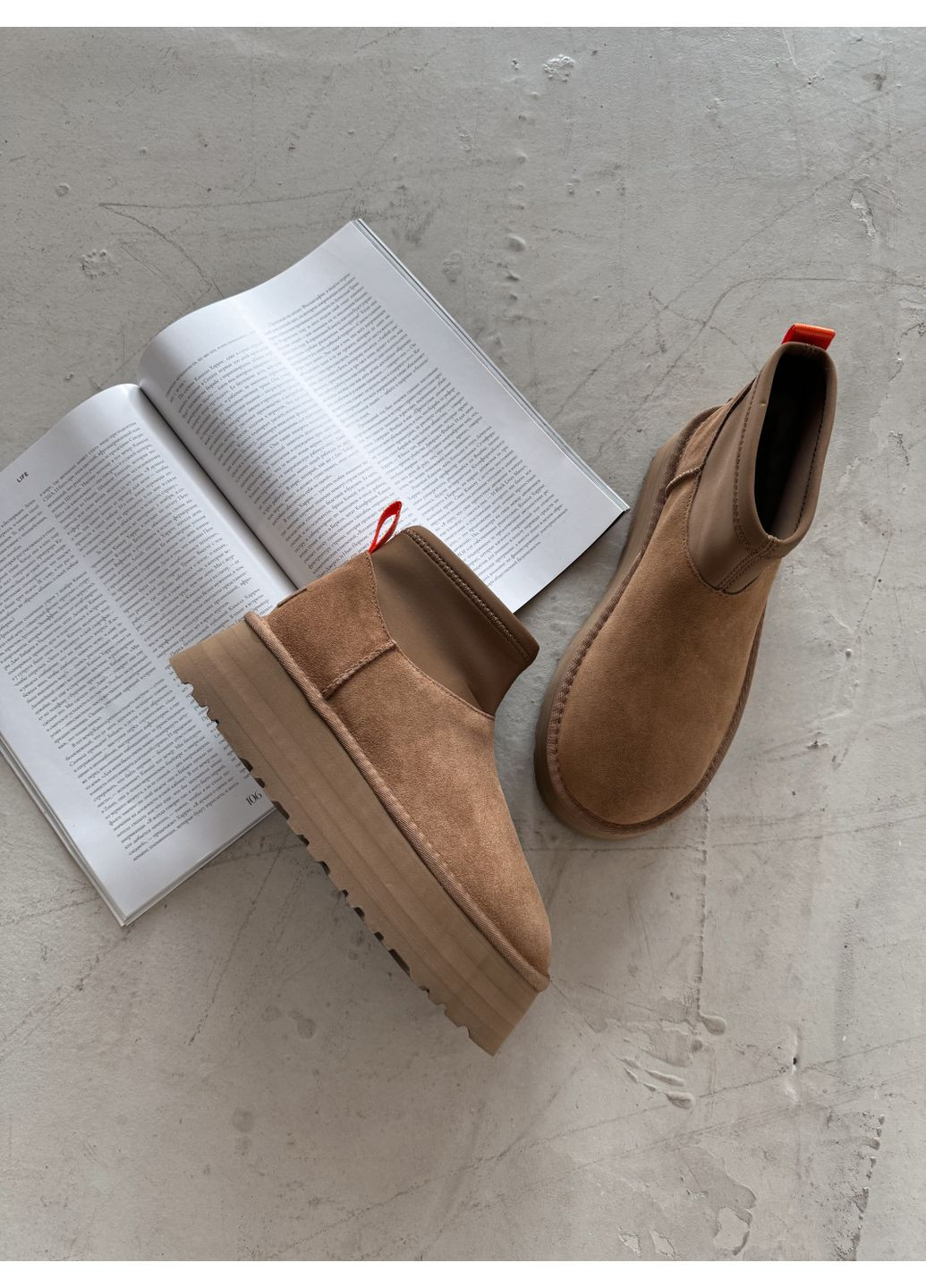 Уги женские UGG Classic Mini Dipper Chestnut мини платформ No Brand (361849770)