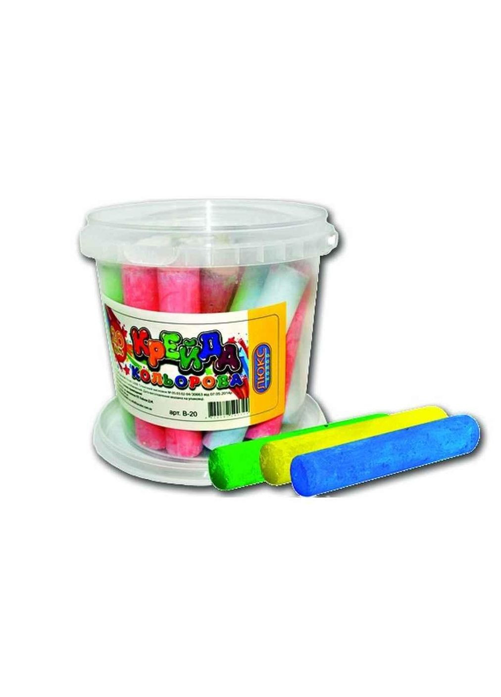 Мелки 20шт ОТЕРЦЕ цвет круглый арт.В-20 ТМ Люкс Колор (322844709)