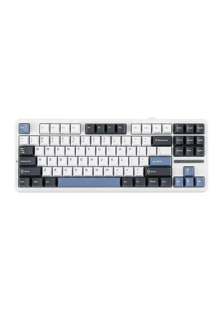 Клавиатура беспроводная 2.4G Bluetooth с RGB, игровая, Hot Swap, 3 режима подключения, White-Blue Aula F87 PRO (322238052)