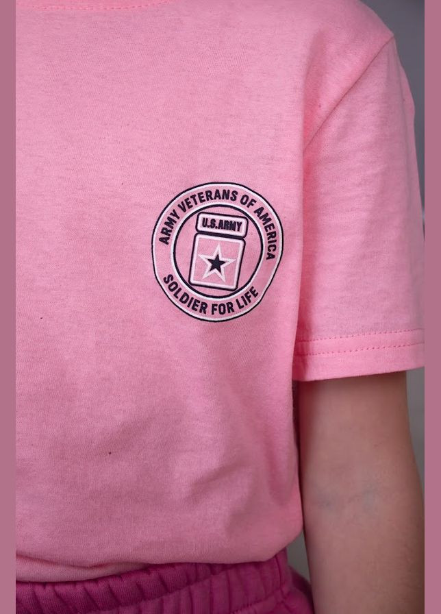 Розовая летняя футболка детская "спорт" hc (h001-6021-1) No Brand