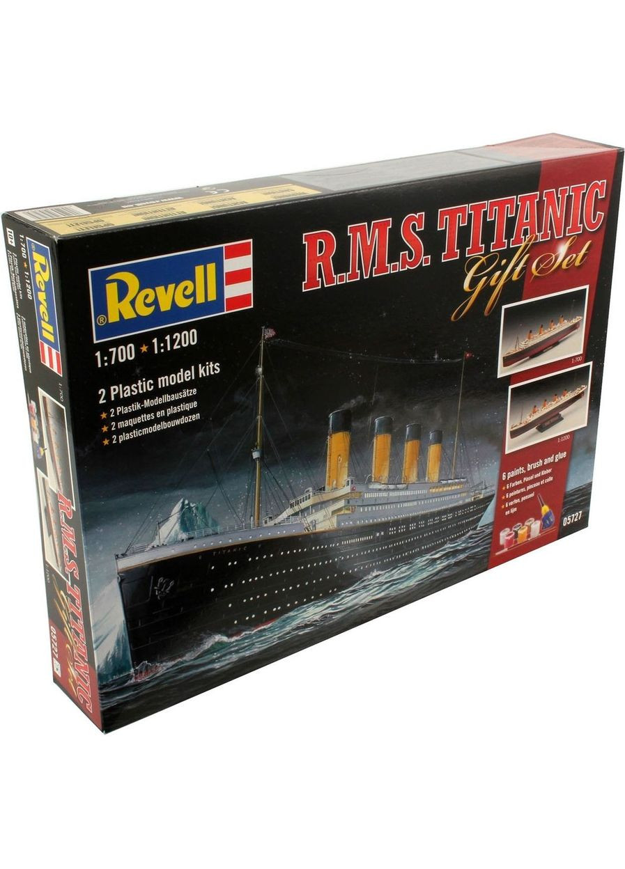 Сборная модель Корабль Титаник, подарочный набор, уровень 4, масштаб 1:700 и 1:1200, 172 детали () Revell RVL-05727 (328398277)