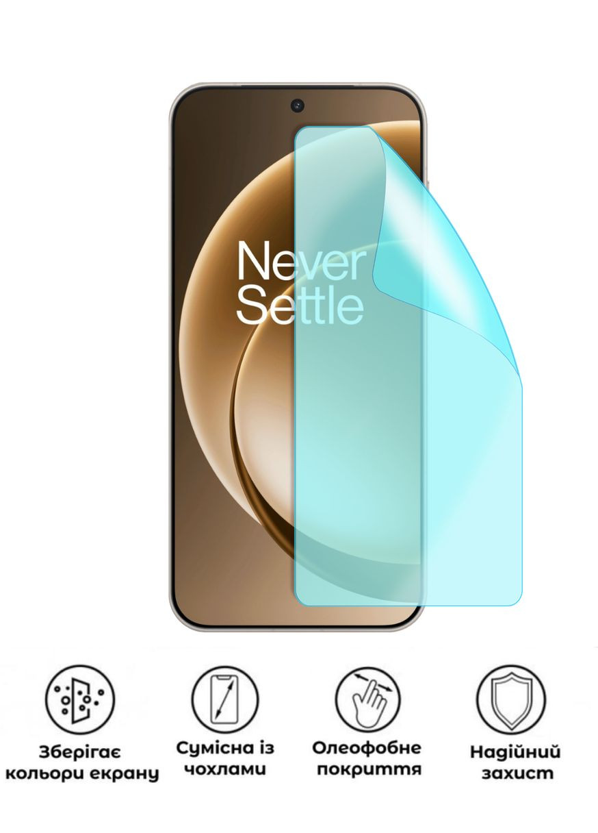 Защитная гидрогелевая глянцевая пленка Grade C на экран смартфона OnePlus 15 No Brand (371132721)