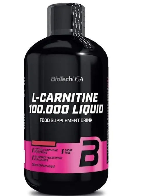 Жиросжигатель для спорта L-Carnitine 100.000 Liquid 500 ml 50 servings Apple (000008070) Biotechusa (387615164)