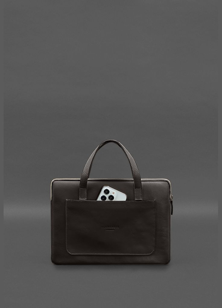 Кожаный чехол с ручками для ноутбука 13 дюйм Темно-коричневый (A-028250) BlankNote (329743077)