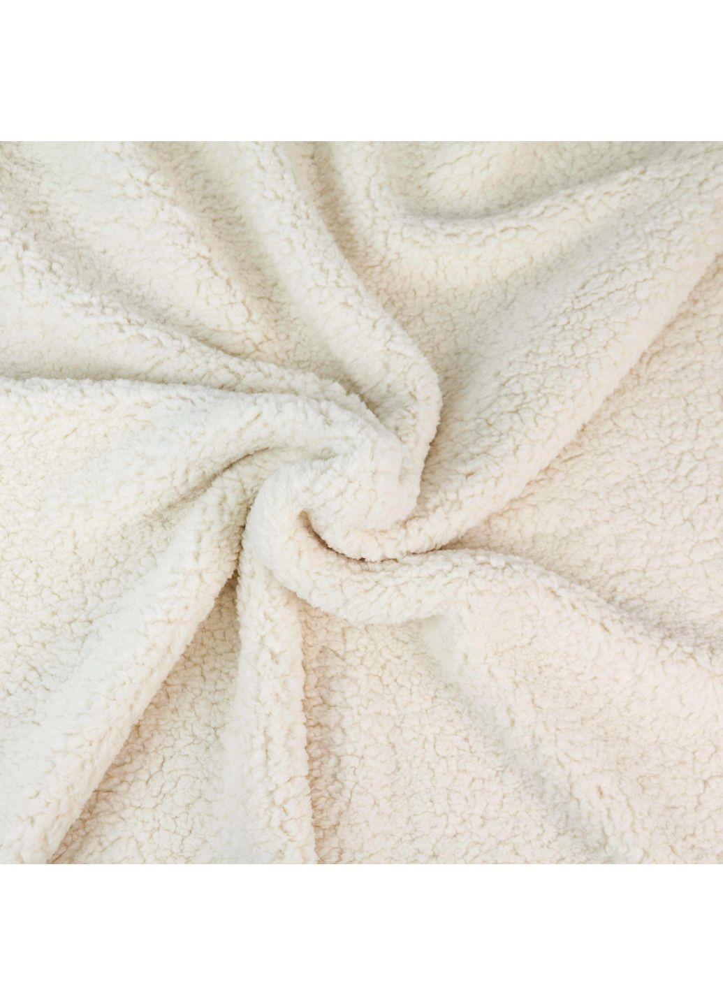 Плед-одеяло из шерпы и флиса молочный 150x200 см Love You 8178 (368904010)