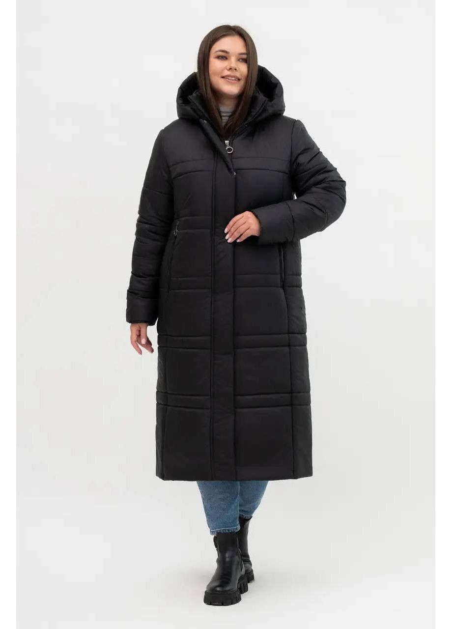 Черная зимняя зимняя куртка женская большого размера SK