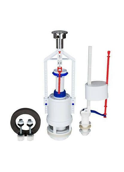 Арматура для бачка унітазу нижня подача 1/2 кнопка АБК-04 SoloPlast No Brand (370286472)