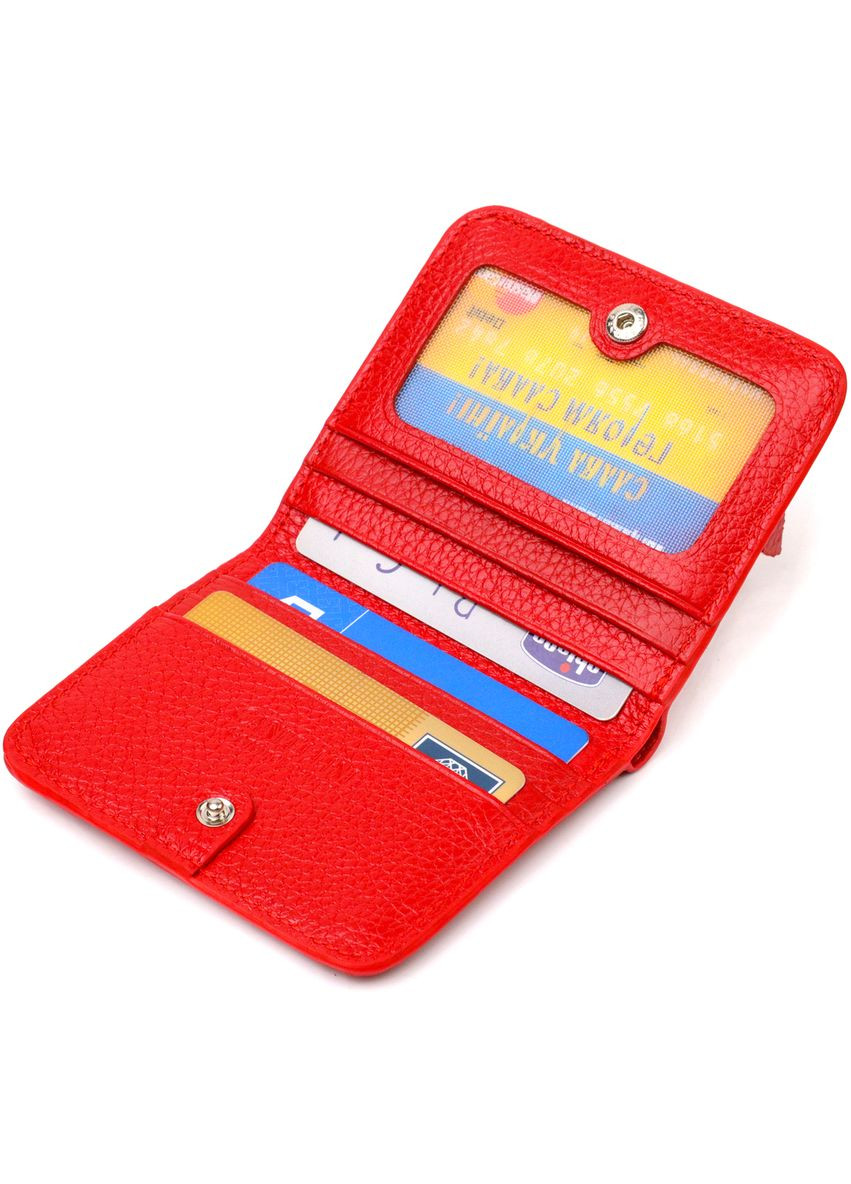 Превосходный женский кошелек небольшого размера из натуральной кожи флотар 21803 Красный Canpellini (331906966)