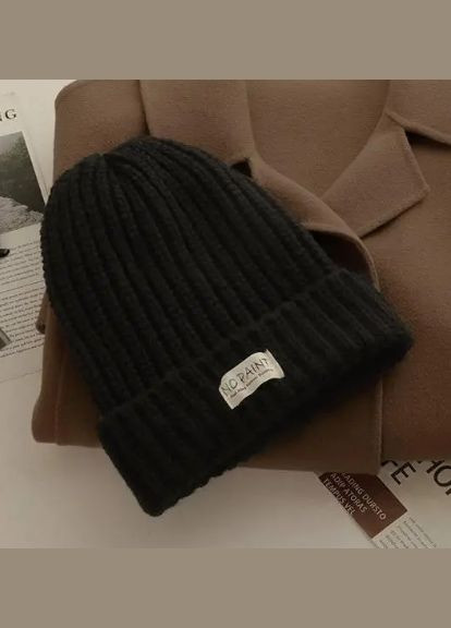 Шапка No paint унисекс - черная No Brand Шапка біні (315729430)