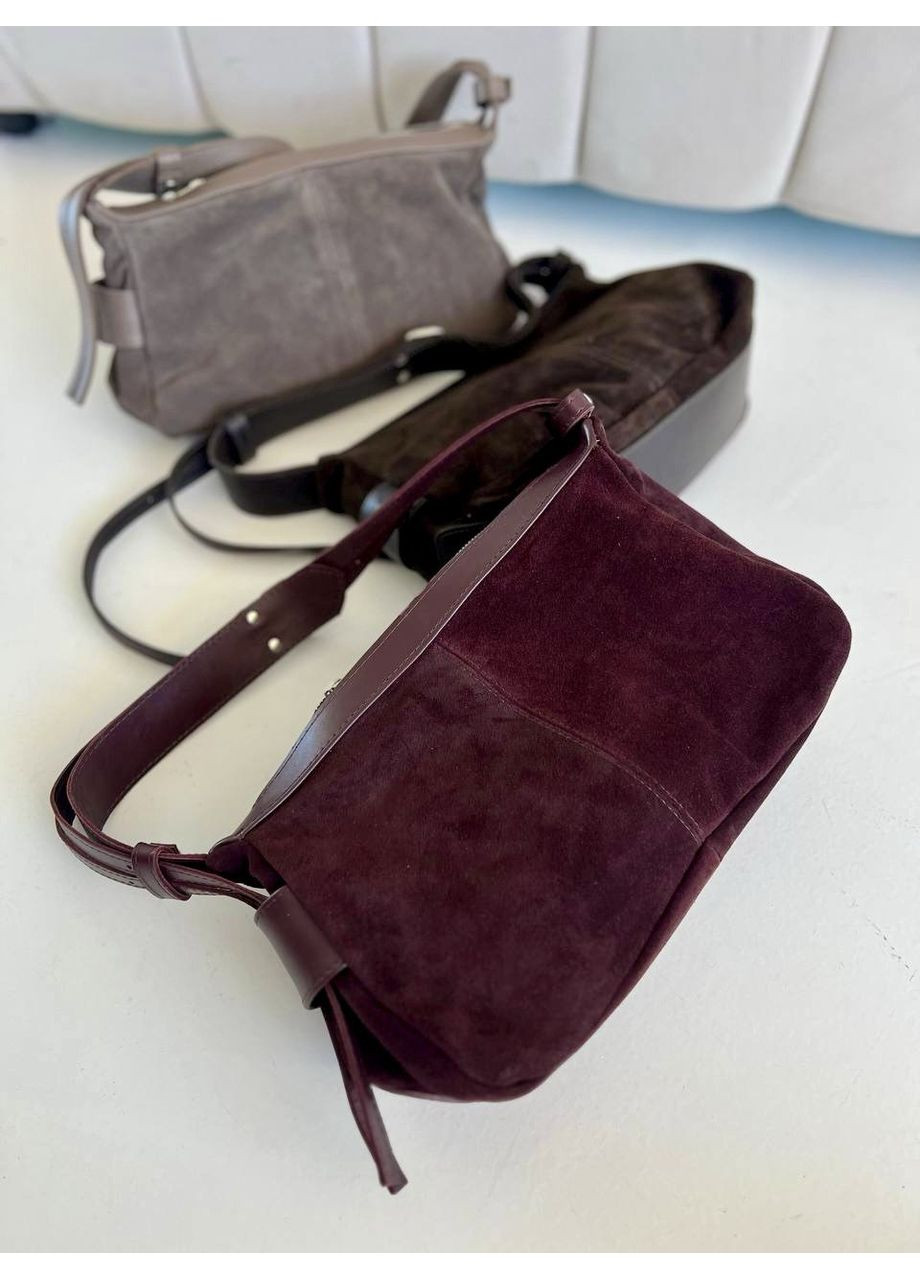 Сумка багет замшевая кожаная средняя бордовая 1820206-4925 ARTiS Bags Сумка (362264205)