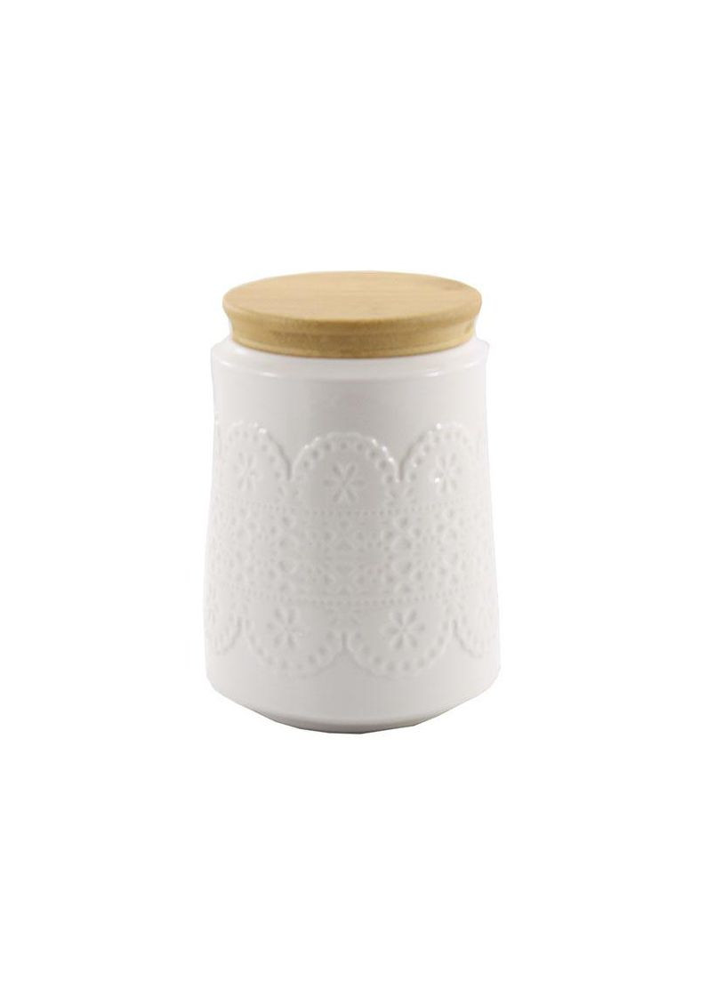 Банка для сыпучих фарфоровая с бамбуковой крышкой PJ02780-L Interos (337128902)