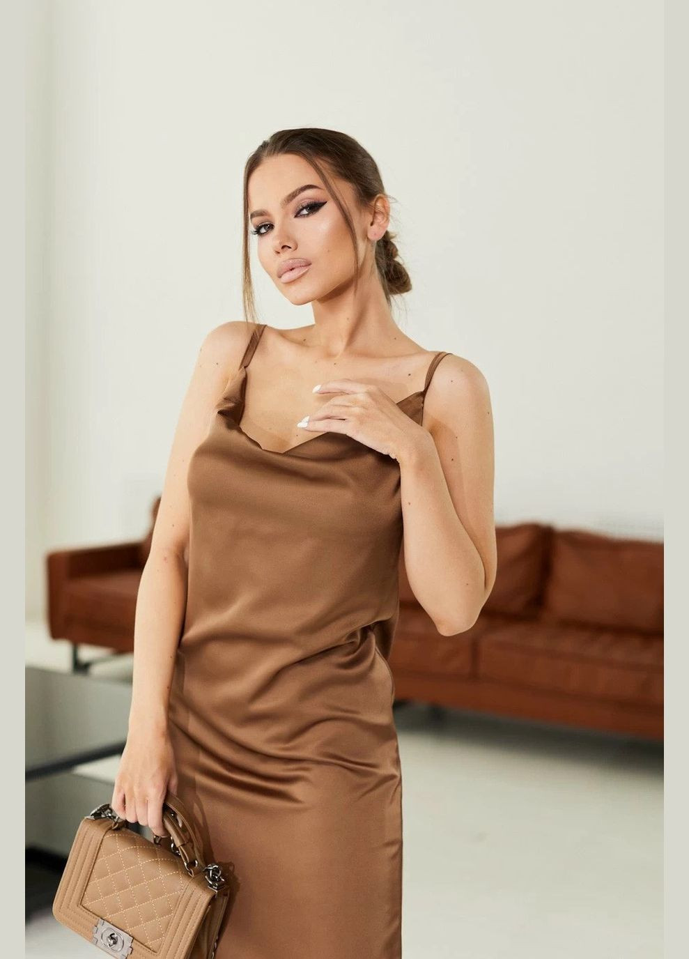 Коричнева святковий, коктейльна, вечірня сукня Seventeen