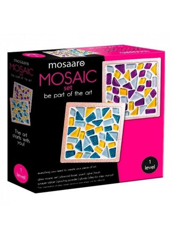 Набор для стеклянной мозаики "Подставки для чашек" MA1002 квадратные Mosaaro (363175229)