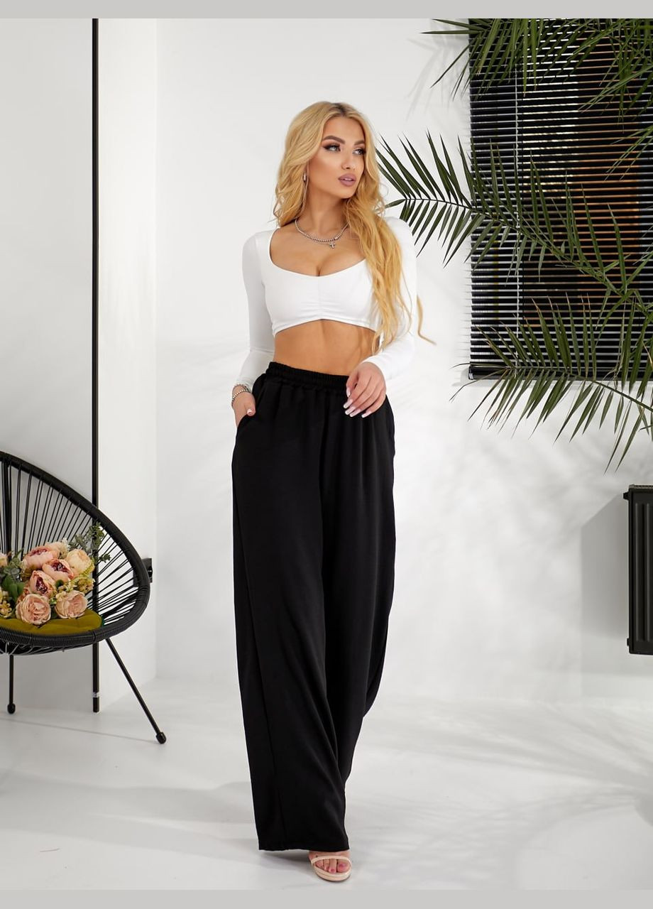 Жіночі прогулянковi штани чорного кольору 31785 Fashion (322999746)