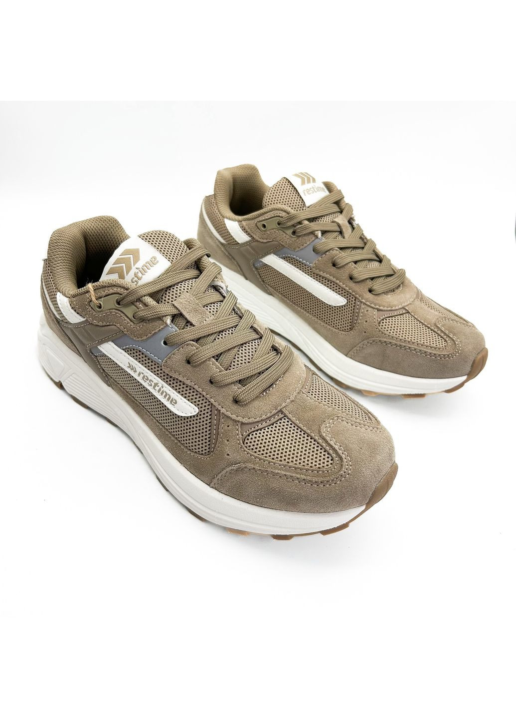 Бежеві кросівки (р) текстиль/замша 0-2-2-zmb-25104 Restime