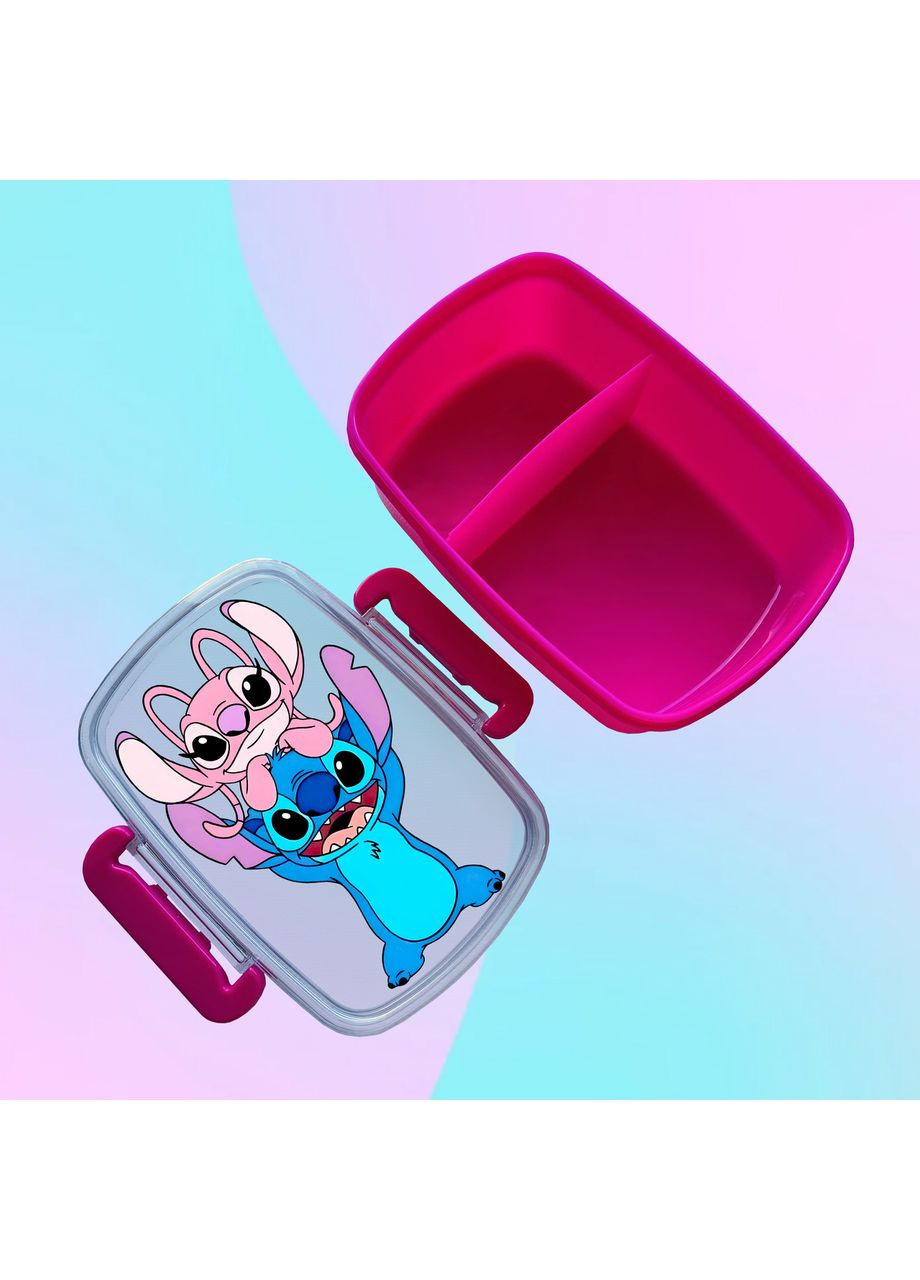 Ланч бокс Стіч і Ангел на 800 мл рожевий (дизайн 48) Creative (355399344)