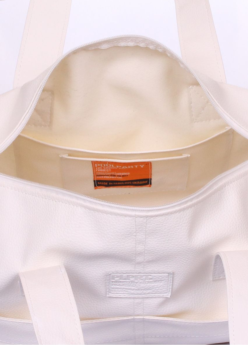 Белая повседневная сумка Sidewalk из искусственной кожи PoolParty (372657655)