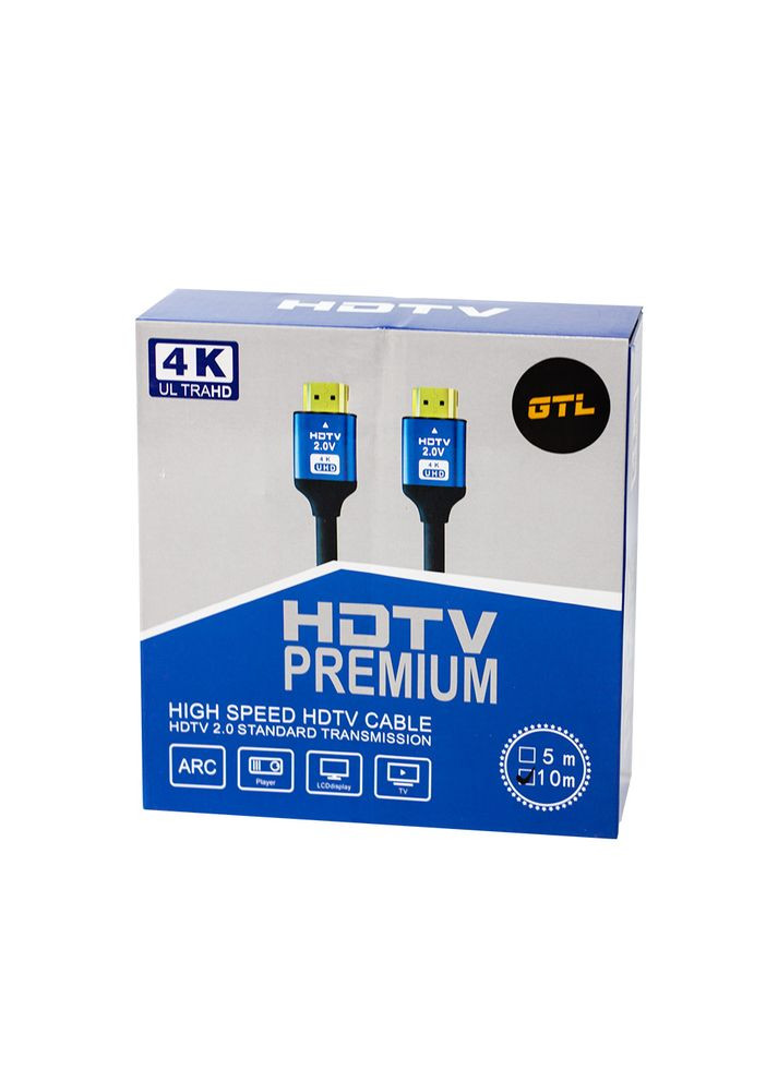 Кабель HDMI (M) - HDMI (M), 10 м, Black,, V2.0 (GTLHMHM10V20BK) GTL (360396277)