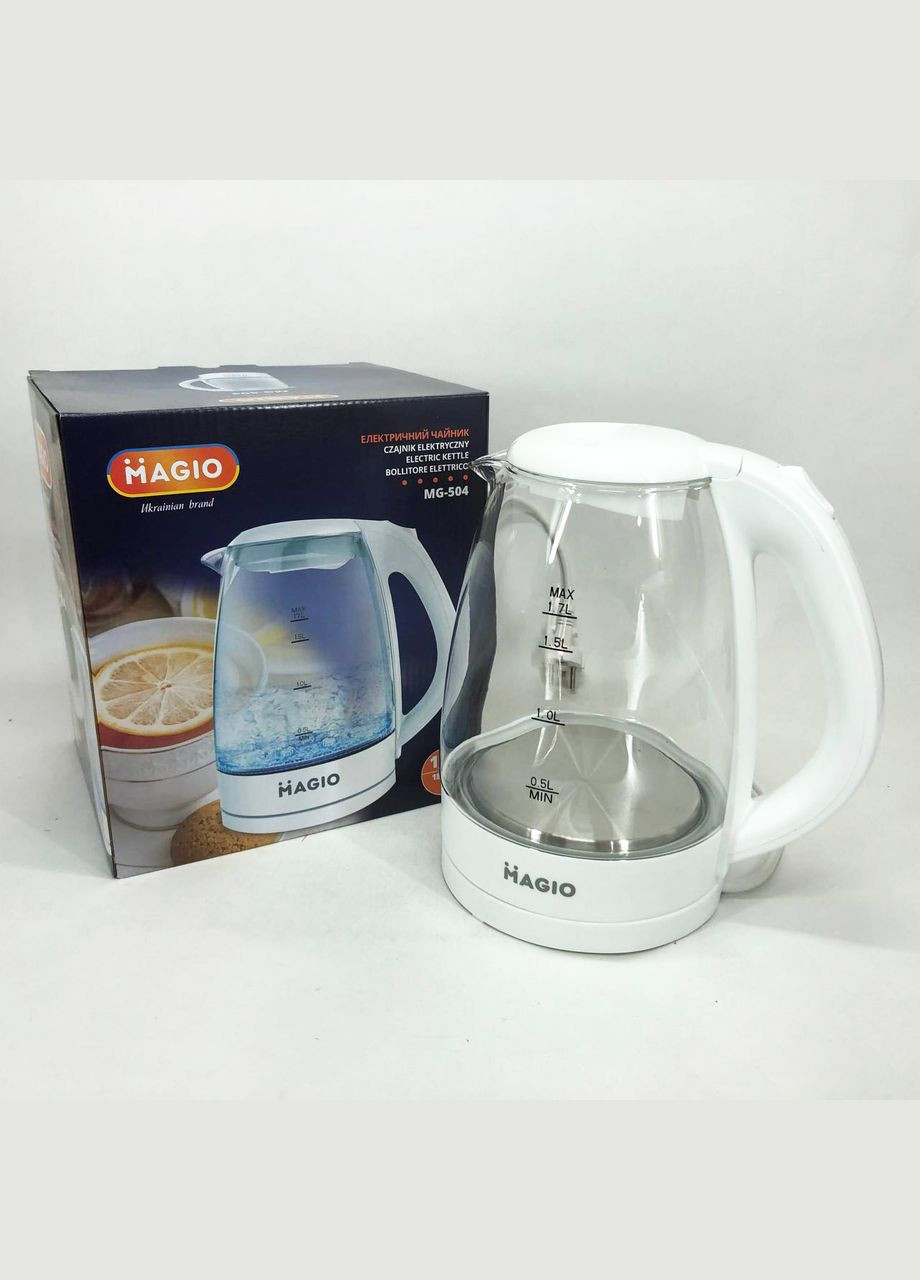 Электрочайник стеклянный 1.7л (MG-504) Magio (328601250)