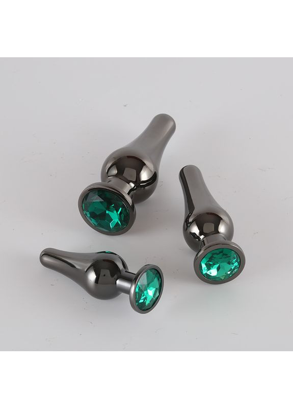 Анальная пробка металл черная уточка L size + мешочек Focus (370203098)