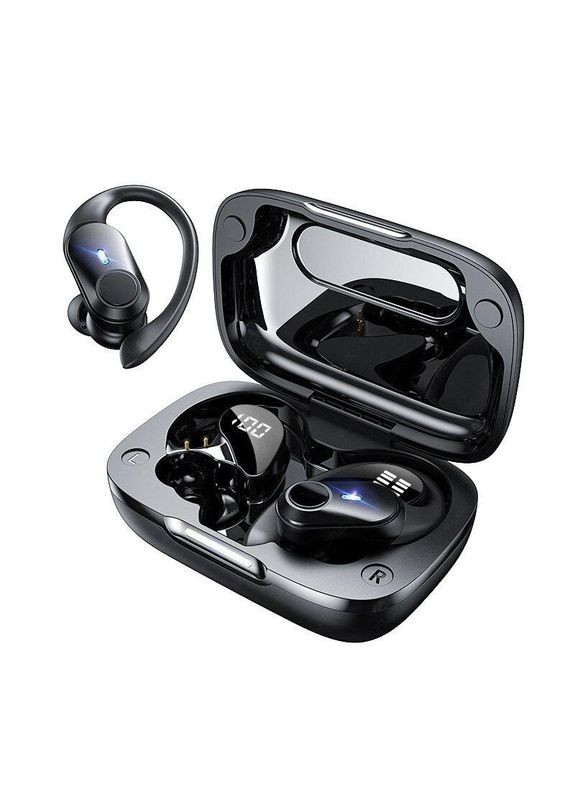 Спортивные беспроводные Bluetooth наушники T59 с индикатором заряда и кнопками управления и LED дисплеем. TWS (367401958)