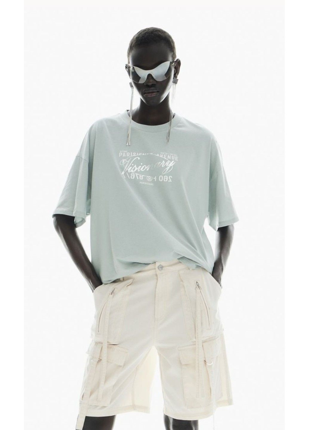 Жіночі шорти карго Н&М (57307) XS Світло-бежеві H&M (295263173)