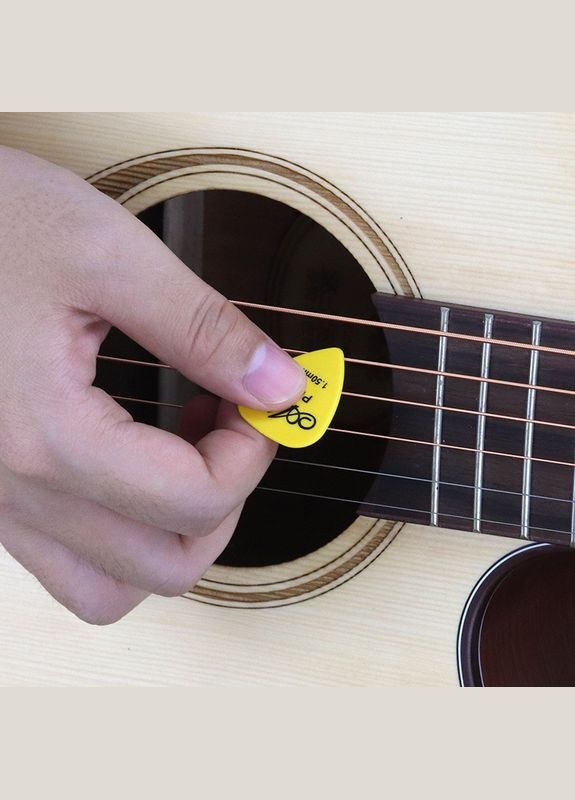 Набор медиаторов для гитары в пластиковом кейсе с ячейками разной толщины 0.58–1.5 мм 24 шт разноцветные No Brand (346122747)