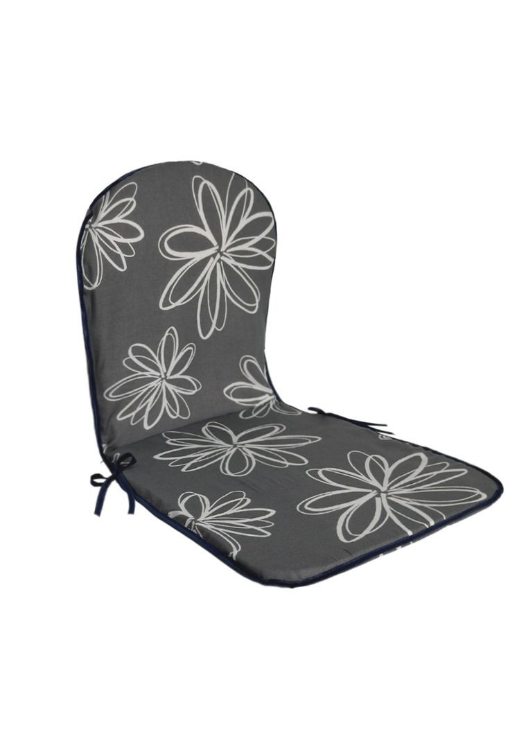 Подушка на садові меблі сірий у квіти No Brand (324832077)