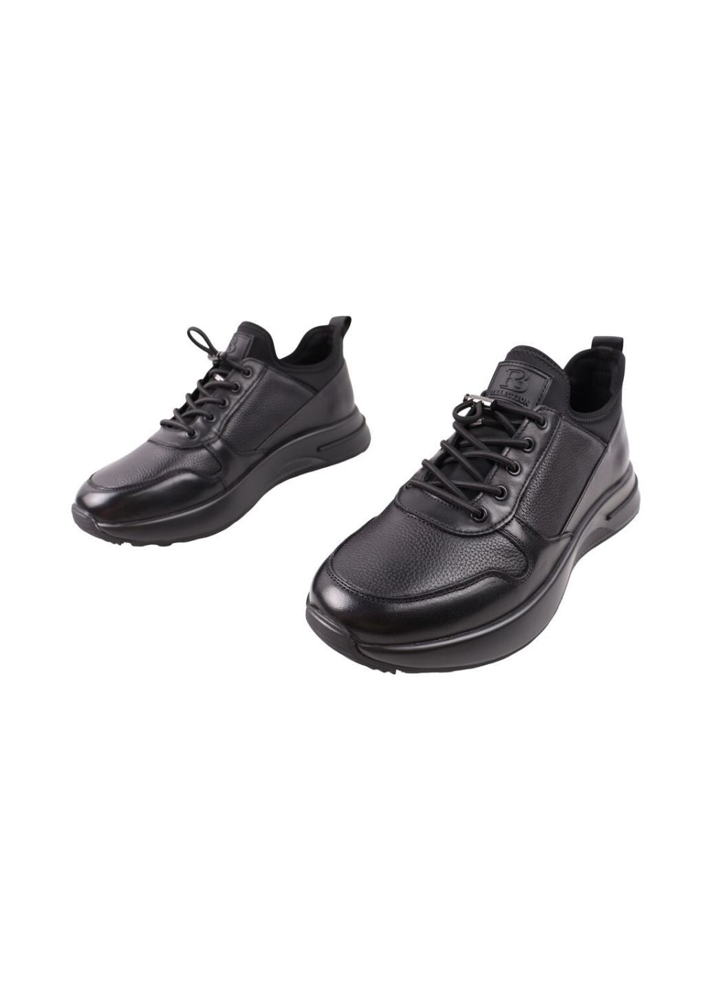 Чорні кросівки чоловічі чорні натуральна шкіра Berisstini 453-26DTS